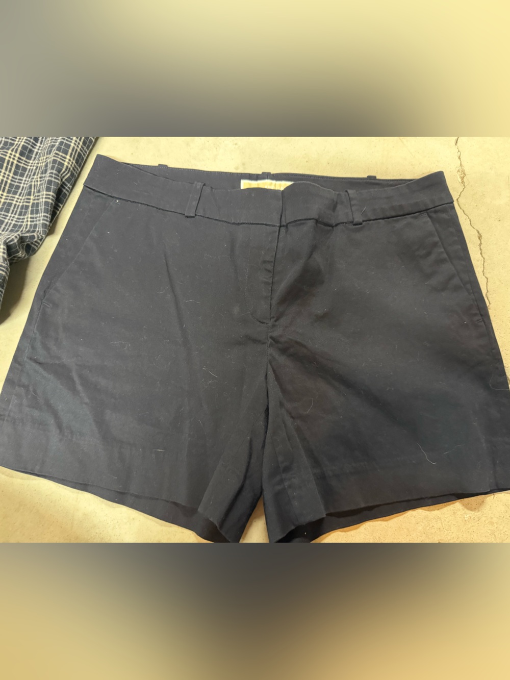 Michael Kors Navy High-Rise Tailored Bermuda Shorts